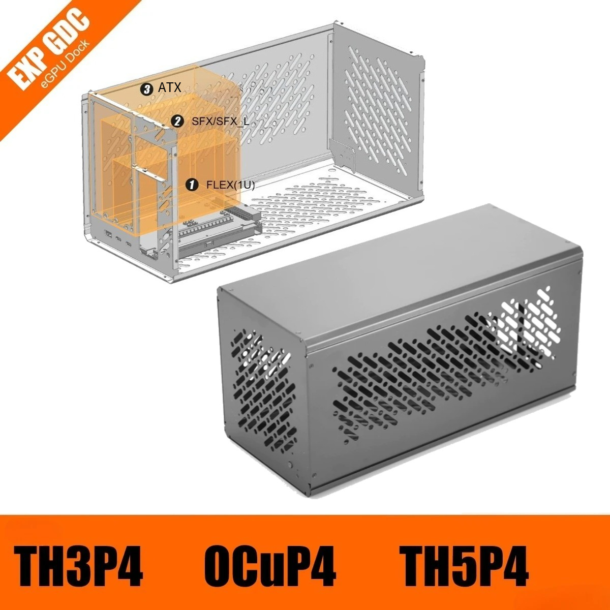 External Gpu Dock Pcie 4.0 Oculink - Metallrahmen-Gehäuse für TH3P4 TH5P4 OCuP4 OcuLink