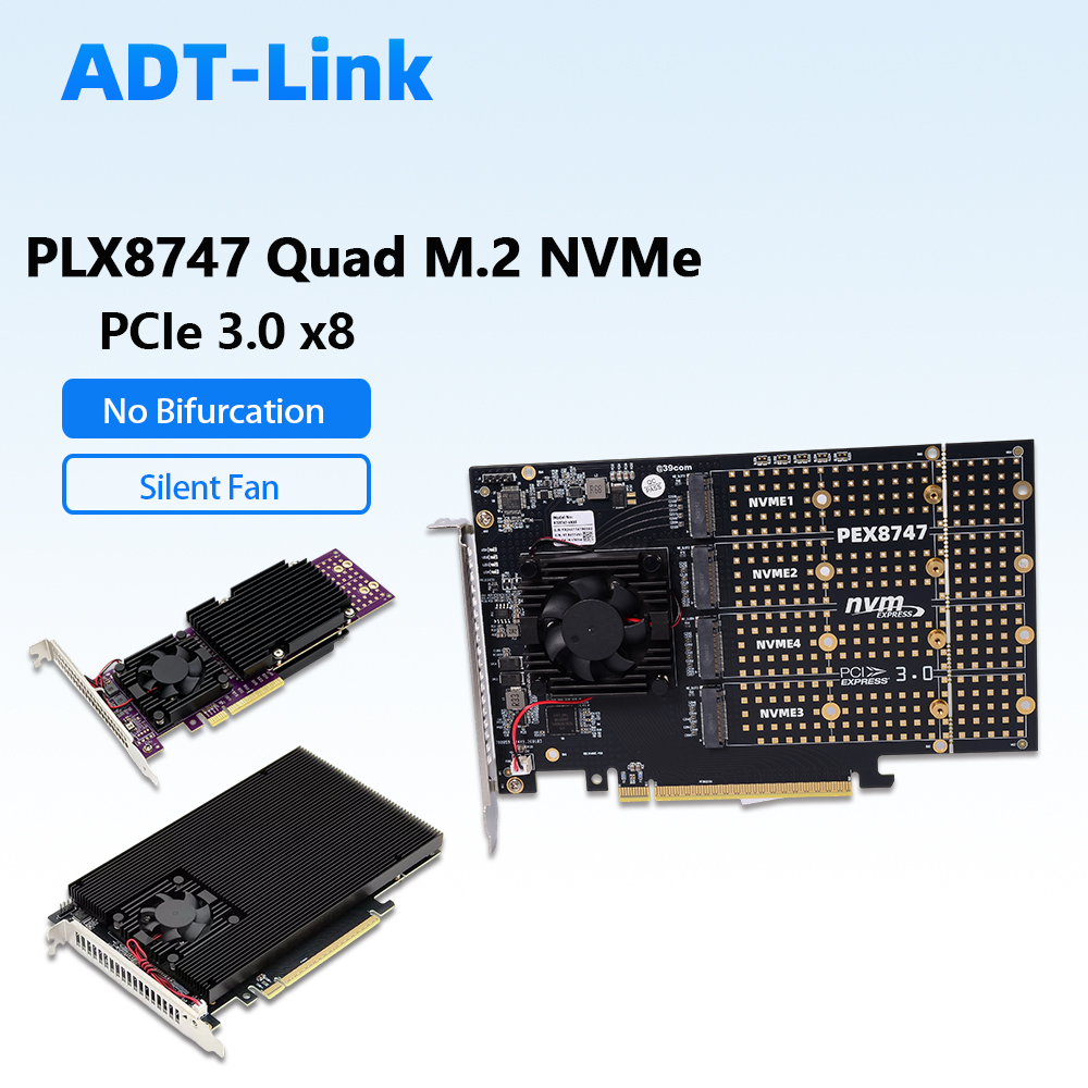 PLX8747 Quad M.2 NVMe PCIe 3.0 – Quad M.2 Nvme Pcie Bifurcation Card Bewertung und Preis
