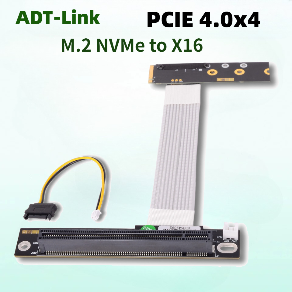 ADT M.2 NGFF NVMe Key M zu PCI – Pcie 4.0 X16 Riser Cable 90 Degree Bewertung und Preis